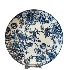4pc Godinger English Garden Porcelain Salad Plates 7.5in Blue & White Floral